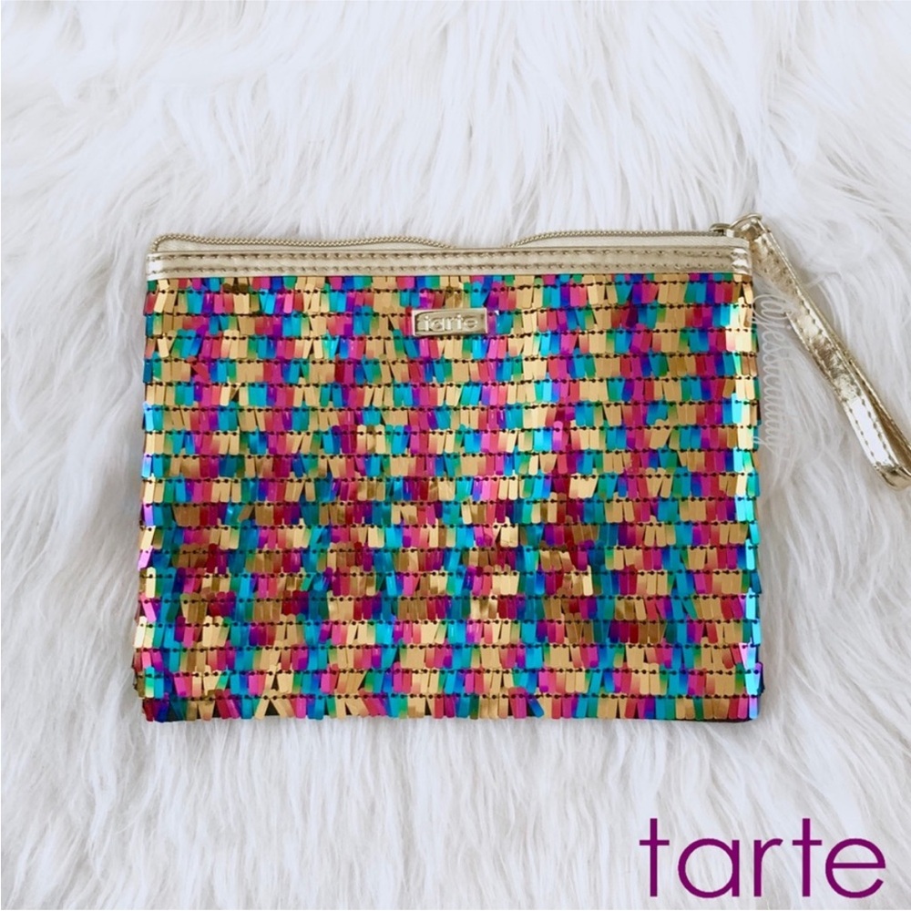 Tarte rainbow sequins cosmetic bag excellent like new